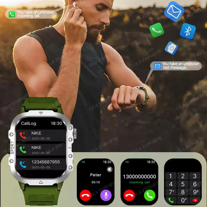 ⌚TitanForce GPS™ 2025 – Montre Intelligente Militaire Étanche, Sport & Santé | Homme Aventure & Performance