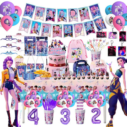 🎈🎤 Kit Anniversaire K-POP Chasseurs de Démons – La Fête Épique au Style Coréen Fantastique !