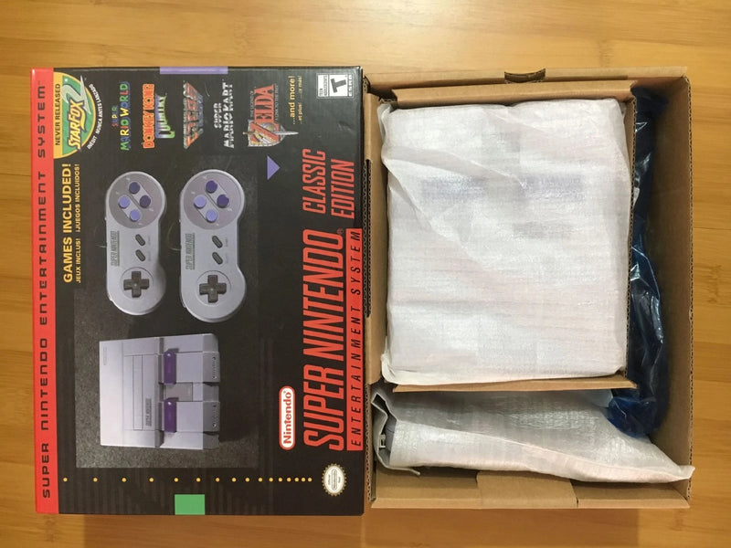 Nouvelle sortie Super HD pour lecteur de jeux vidéo portable rétro classique SNES Mini console de jeux TV 21 jeux intégrés avec double manette