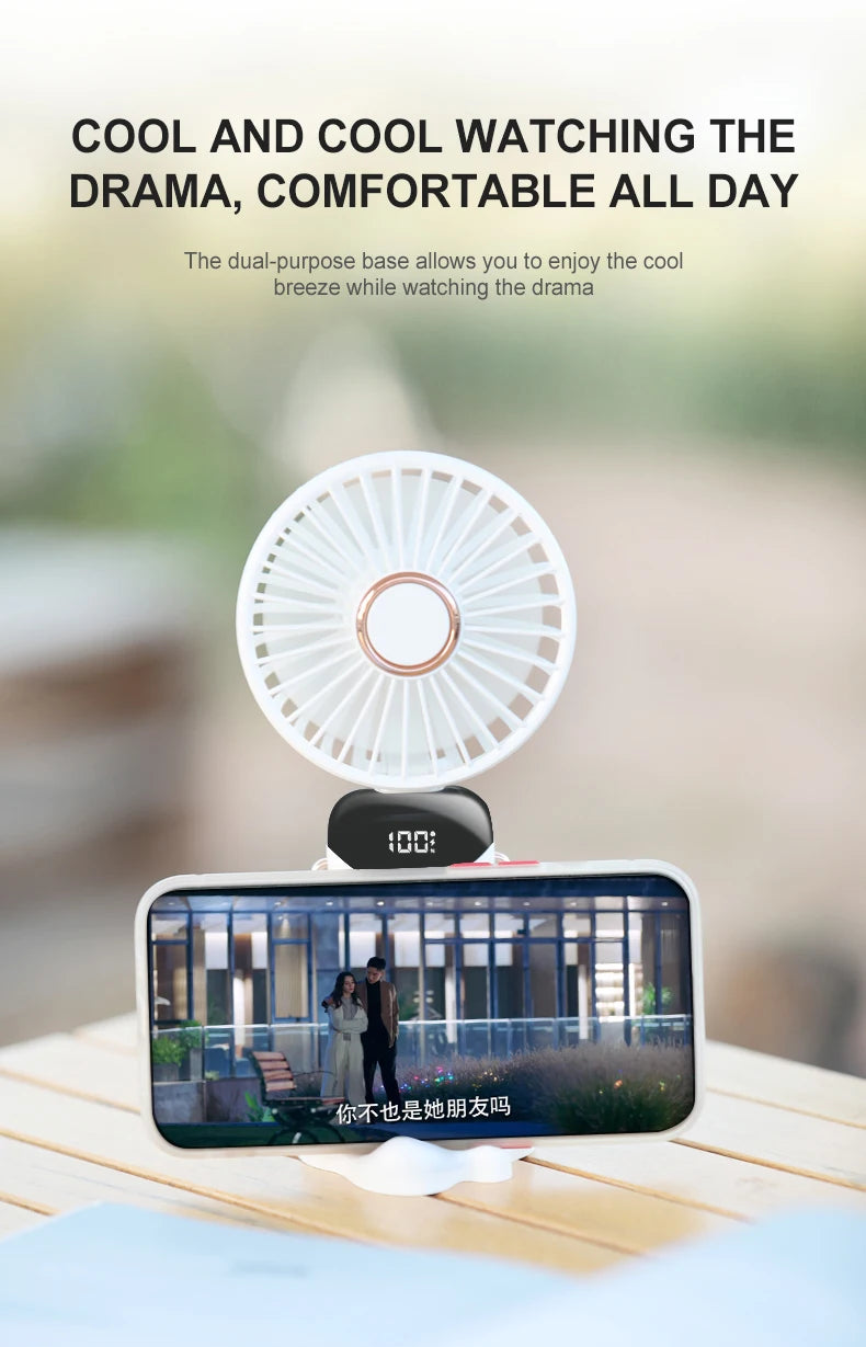 Mini ventilateur portatif USB Mini ventilateur de refroidissement portable Petit ventilateur de chargement Mini ventilateur de chargement silencieux Bureau du dortoir Bureau de l'étudiant Cadeaux longue durée