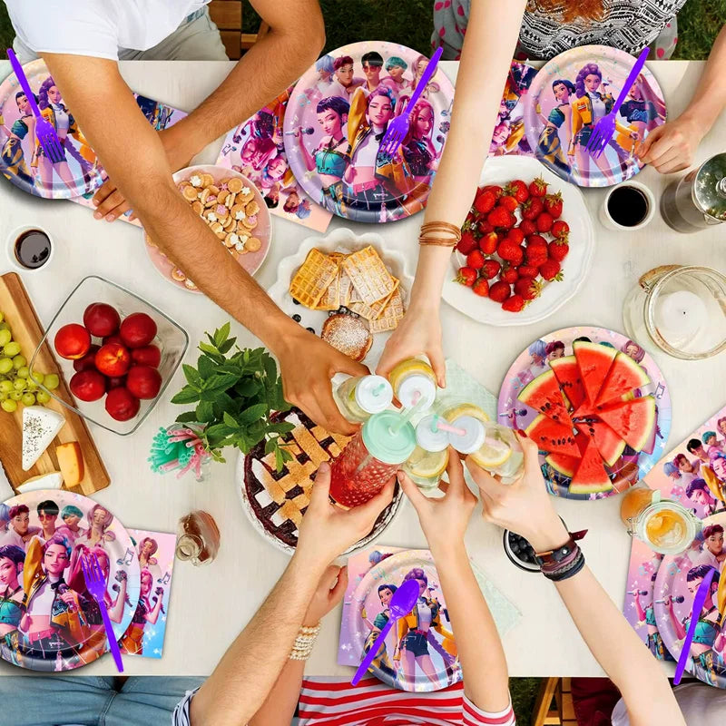 🎈🎤 Kit Anniversaire K-POP Chasseurs de Démons – La Fête Épique au Style Coréen Fantastique !