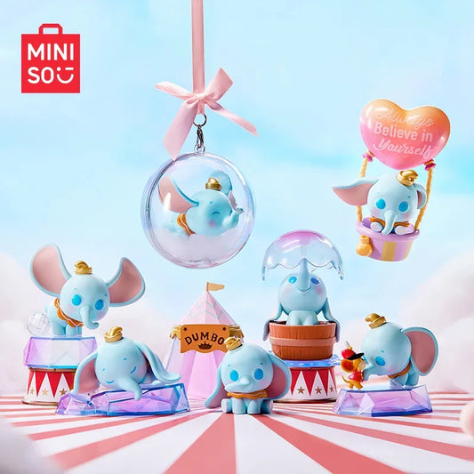 MINISO Véritable Disney Dumbo Day Dream Series Boîte aveugle Dessus de table Décoré Kawaii Jouets pour enfants Cadeau d'anniversaire Anime Périphérique