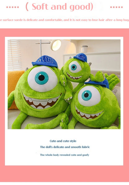 Peluche Mike Wazowski de Disney Monsters University, coussin décoratif pour canapé, décoration de chambre, cadeaux de Noël pour enfants