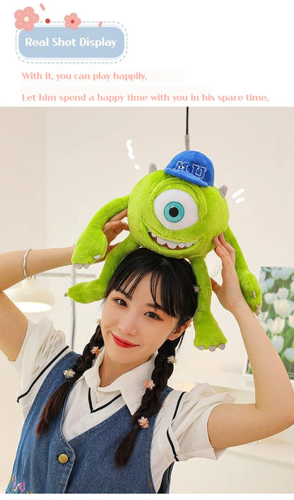 Peluche Mike Wazowski de Disney Monsters University, coussin décoratif pour canapé, décoration de chambre, cadeaux de Noël pour enfants