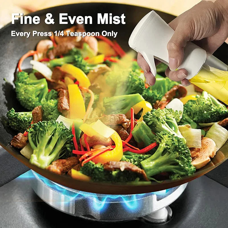 Bouteille de pulvérisation d'huile en plastique, vaporisateur d'huile de cuisine domestique, nébulisation, remplissage de brume, cuisson, distributeur de Camping pour barbecue à double usage, 200/300/500ml