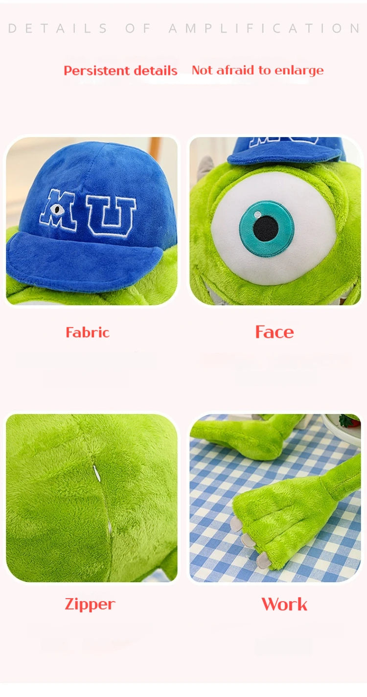 Peluche Mike Wazowski de Disney Monsters University, coussin décoratif pour canapé, décoration de chambre, cadeaux de Noël pour enfants