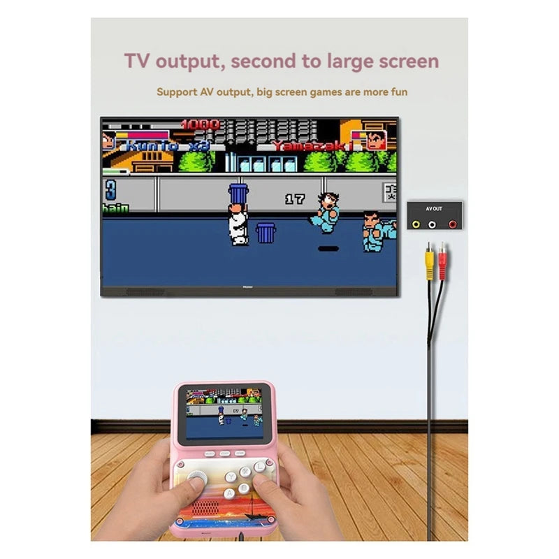Console de jeux vidéo portable 2,8 pouces, 500 jeux d'arcade rétro, prise en charge de la connexion AV, cadeau pour enfants