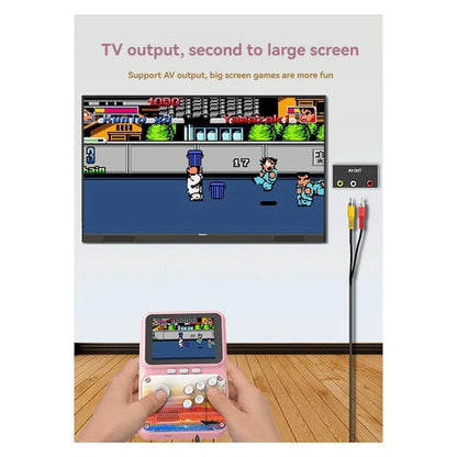 Console de jeux vidéo portable 2,8 pouces, 500 jeux d'arcade rétro, prise en charge de la connexion AV, cadeau pour enfants