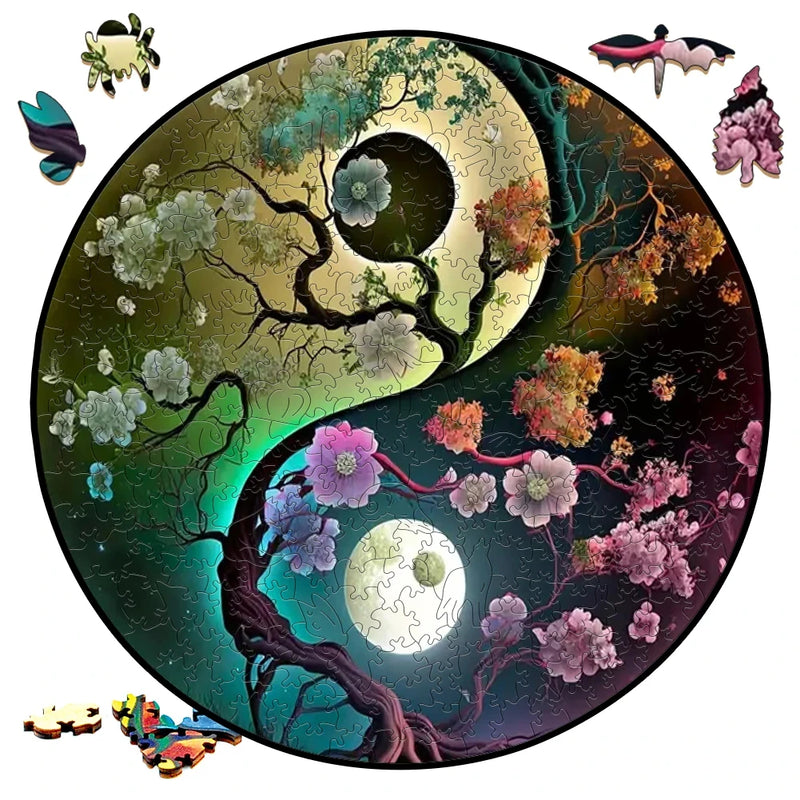 Puzzle en bois Lune format A3/A4/A5 pour adultes et enfants, forme inhabituelle, idéal pour les jeux parents-enfants et les loisirs en famille.