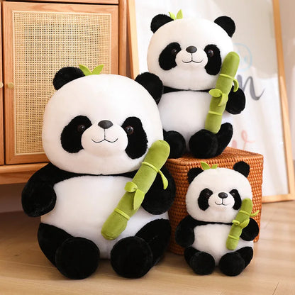 Panda Kawaii en peluche douce en bambou, poupées préférées du monde entier, cadeaux d'anniversaire et de Noël pour enfants