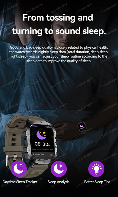 ⌚TitanForce GPS™ 2025 – Montre Intelligente Militaire Étanche, Sport & Santé | Homme Aventure & Performance