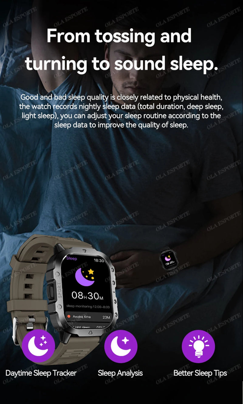 ⌚TitanForce GPS™ 2025 – Montre Intelligente Militaire Étanche, Sport & Santé | Homme Aventure & Performance
