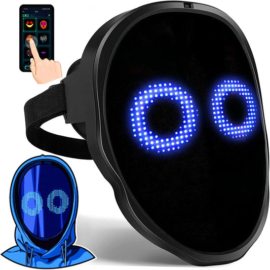 👾🎭 Masque LED Programmable – Illumine Ton Style, Contrôle avec Ton Smartphone !