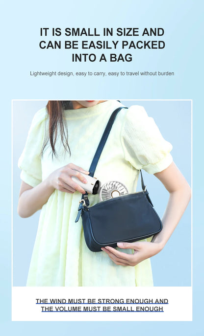 Mini ventilateur portatif USB Mini ventilateur de refroidissement portable Petit ventilateur de chargement Mini ventilateur de chargement silencieux Bureau du dortoir Bureau de l'étudiant Cadeaux longue durée