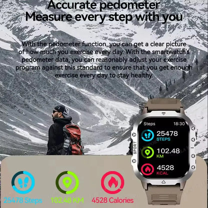 ⌚TitanForce GPS™ 2025 – Montre Intelligente Militaire Étanche, Sport & Santé | Homme Aventure & Performance