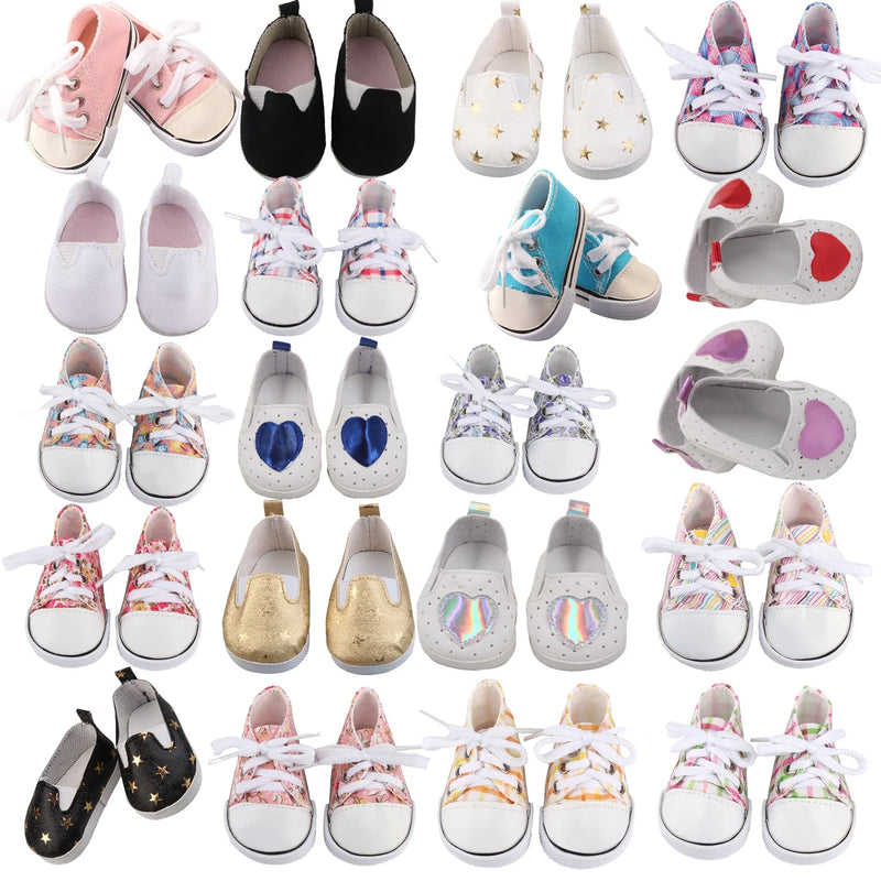 Chaussures en peluche pour poupée, chien, tigre, grenouille, pantoufles pour poupée BJD 1/3, poupée américaine de 43 cm et 18 pouces, nouveau-né, fille, cadeau