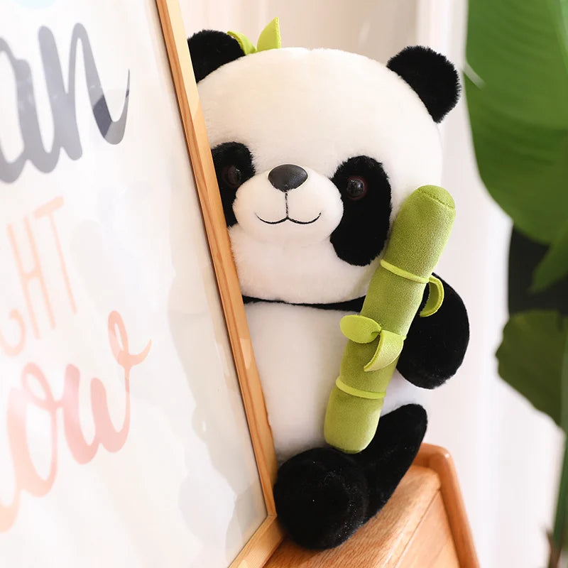 Panda Kawaii en peluche douce en bambou, poupées préférées du monde entier, cadeaux d'anniversaire et de Noël pour enfants