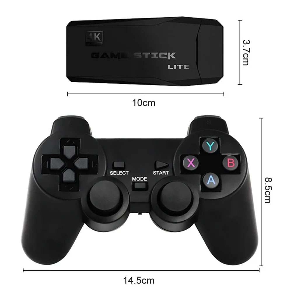 Manette de jeu vidéo M8, double manette sans fil 2,4 GHz, 4K, 10 000 jeux, 64 Go, rétro, pour dropshipping, cadeau de Noël