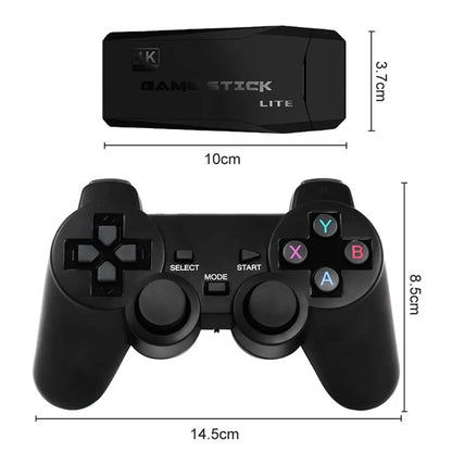 Manette de jeu vidéo M8, double manette sans fil 2,4 GHz, 4K, 10 000 jeux, 64 Go, rétro, pour dropshipping, cadeau de Noël