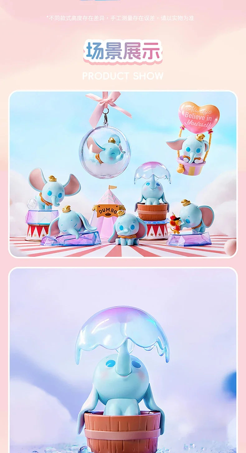MINISO Véritable Disney Dumbo Day Dream Series Boîte aveugle Dessus de table Décoré Kawaii Jouets pour enfants Cadeau d'anniversaire Anime Périphérique
