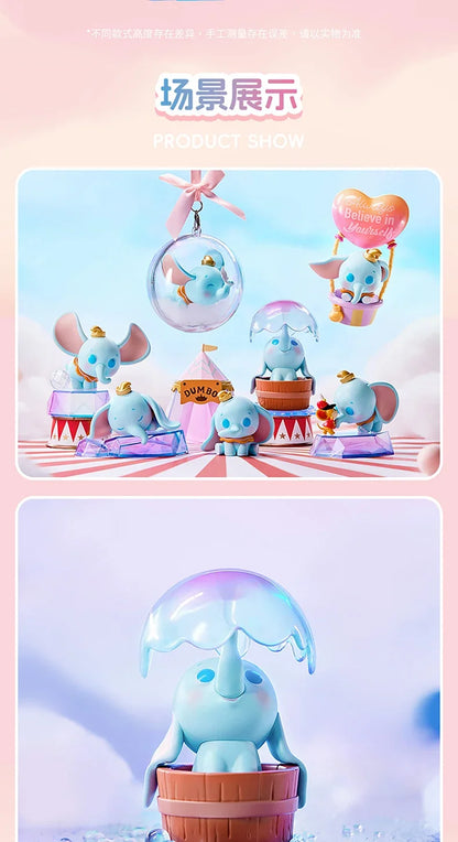 MINISO Véritable Disney Dumbo Day Dream Series Boîte aveugle Dessus de table Décoré Kawaii Jouets pour enfants Cadeau d'anniversaire Anime Périphérique