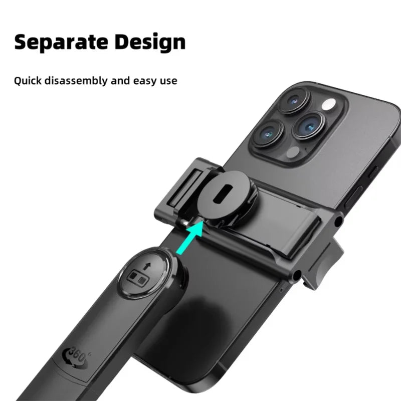 COOL DIER Trépied de prise de vue à rotation automatique, monopode C17, suivi AI, obturateur Bluetooth, lumière d'appoint pour support de téléphone, perche à selfie sans fil, 360°