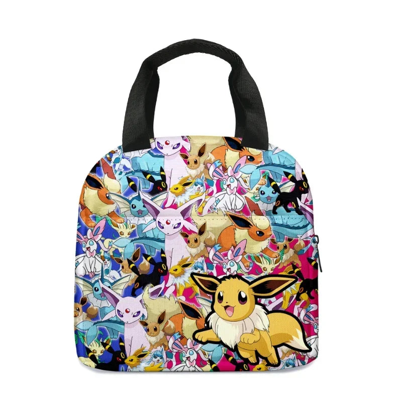 Boîte à déjeuner portable Pokémon Kawaii Pikachu pour étudiants, sac à déjeuner pratique pour l'école et le camping