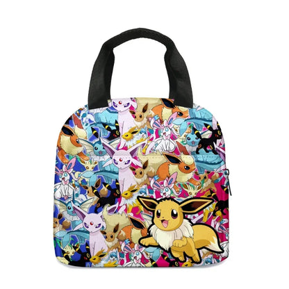 Boîte à déjeuner portable Pokémon Kawaii Pikachu pour étudiants, sac à déjeuner pratique pour l'école et le camping