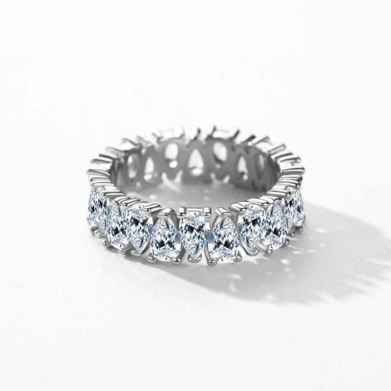 Modian – Bague de luxe en argent sterling 925 avec zircon transparent et sertissage en forme de goutte d'eau, pour femme, mariage, fiançailles, bijoux fins