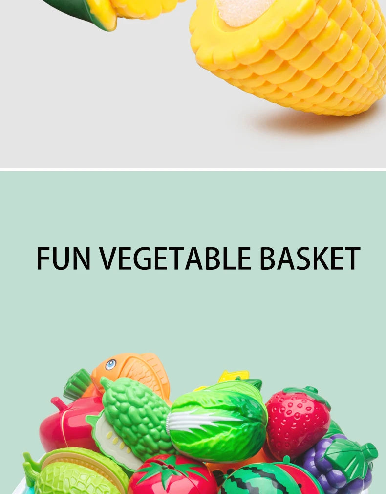 Jouet éducatif en plastique pour la cuisine, ensemble de jouets pour couper les fruits et légumes, maison de jeu, jouets de simulation, éducation précoce, cadeaux pour filles et garçons