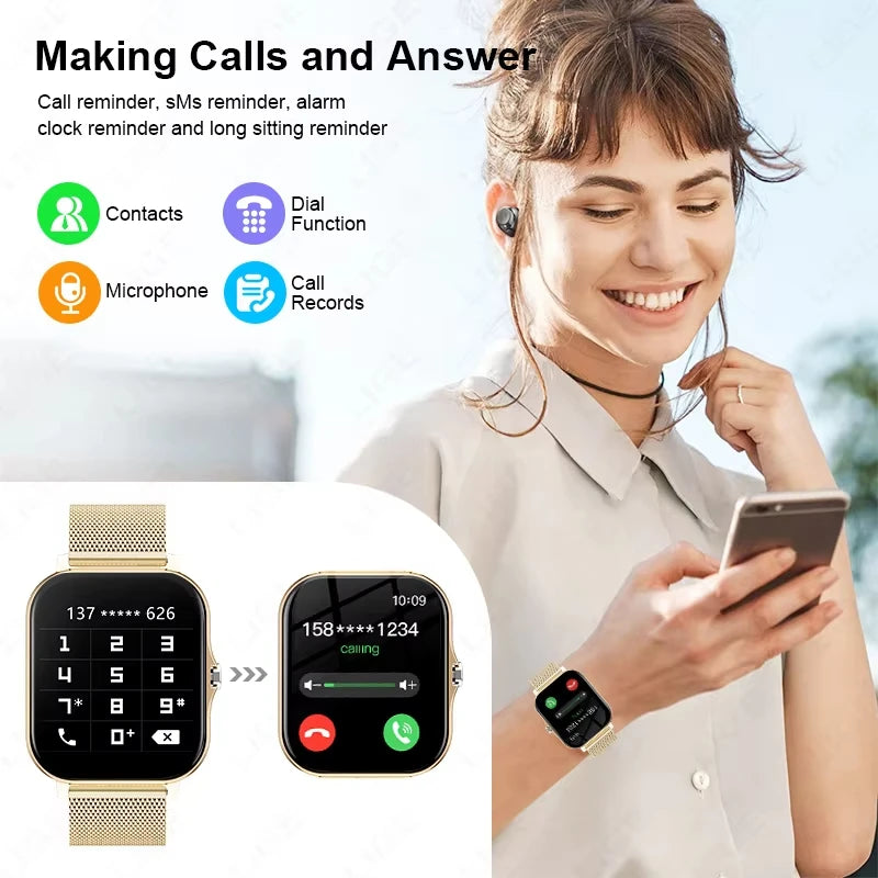 ⌚SmartStyle™ KESHUYOU 2025 – Montre Connectée 2.01" HD pour Homme & Femme