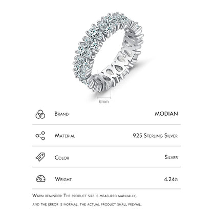 Modian – Bague de luxe en argent sterling 925 avec zircon transparent et sertissage en forme de goutte d'eau, pour femme, mariage, fiançailles, bijoux fins