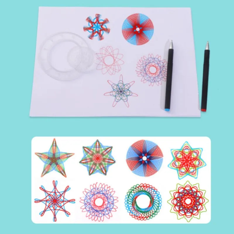🌀✏️Kit Spirographe Créatif – Dessins Géo-Magiques pour Enfants Artistes en Herbe !