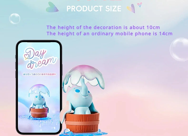 MINISO Véritable Disney Dumbo Day Dream Series Boîte aveugle Dessus de table Décoré Kawaii Jouets pour enfants Cadeau d'anniversaire Anime Périphérique