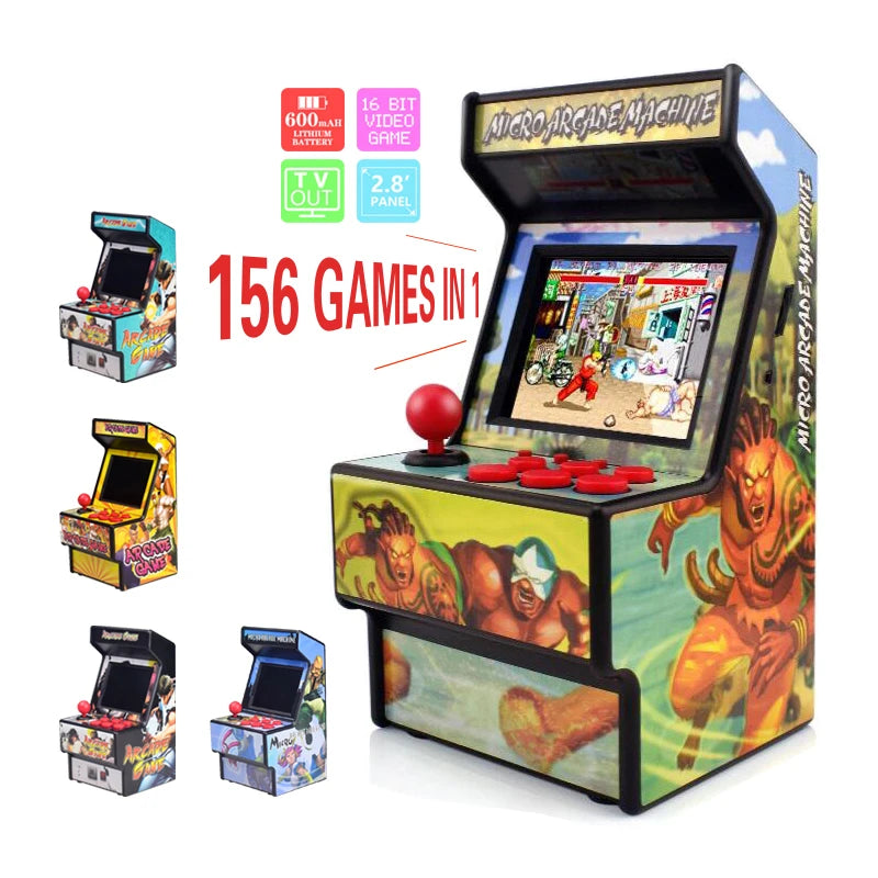 Mini console de jeux vidéo d'arcade portable (plus de 150 jeux rétro classiques intégrés pour SEGA)