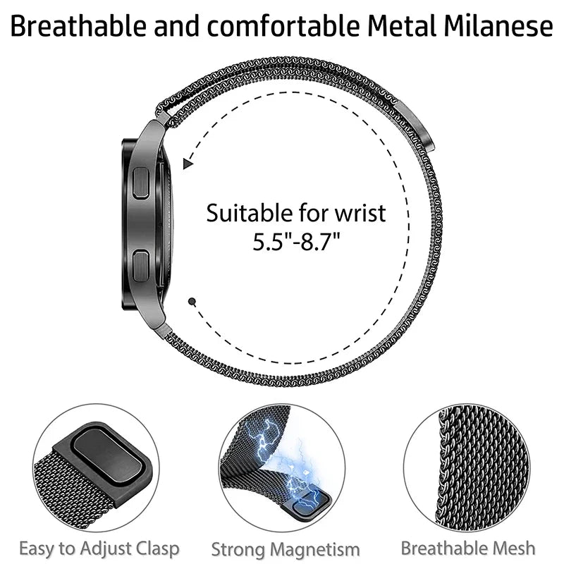 🔗FlexBand Pro™ – Bracelet Magnétique en Acier Inoxydable pour Montres Amazfit | Élégance & Confort au Quotidien