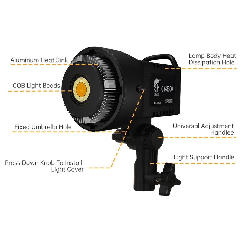 Lumière du jour LED pour la photographie et la vidéo, lampe solaire balance, flash de portrait, accessoires de studio, YouTube Live, 100W