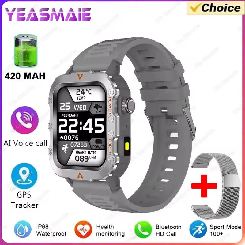 ⌚TitanForce GPS™ 2025 – Montre Intelligente Militaire Étanche, Sport & Santé | Homme Aventure & Performance