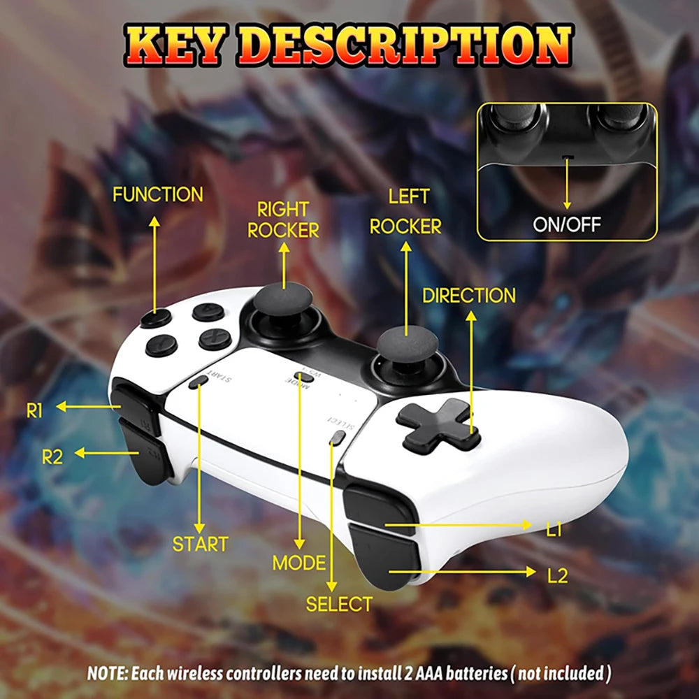 🎮🕹️Console Rétro M15 4K – 30 000 Jeux en 1, Nostalgie & Fun Illimités !