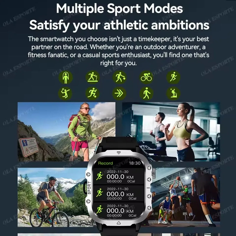⌚TitanForce GPS™ 2025 – Montre Intelligente Militaire Étanche, Sport & Santé | Homme Aventure & Performance