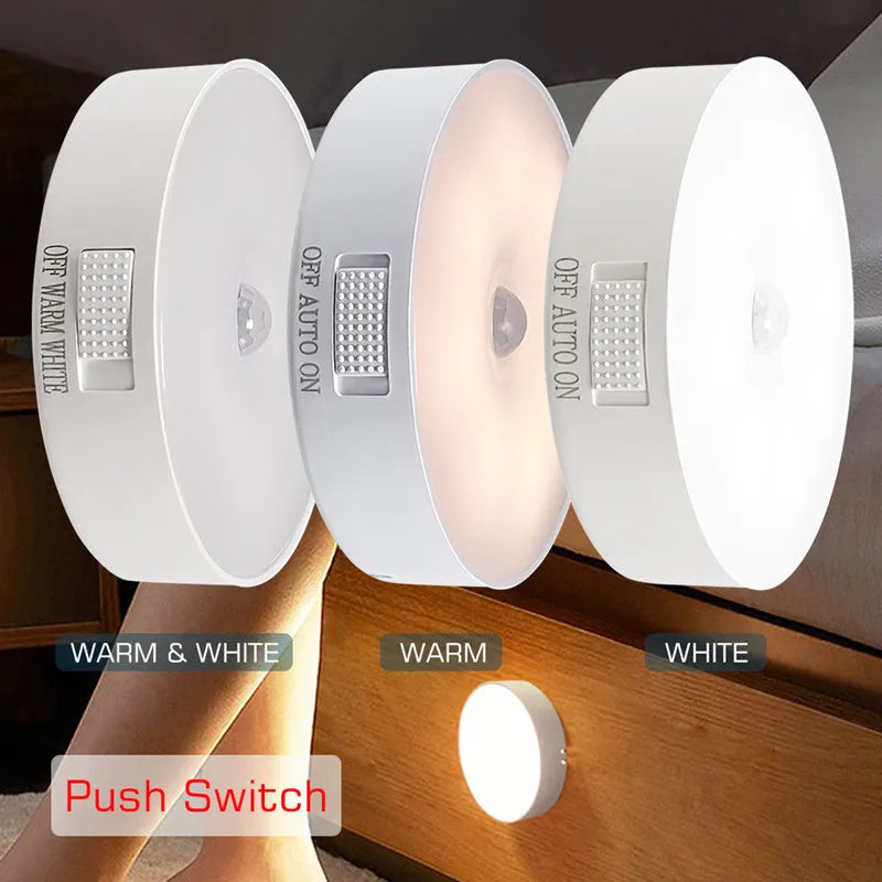 💡GlowSense™ – Veilleuse LED Intelligente à Capteur de Mouvement USB Rechargeable