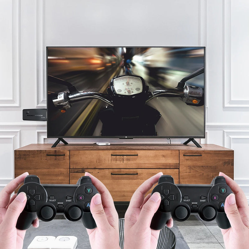 Manette de jeu vidéo M8, double manette sans fil 2,4 GHz, 4K, 10 000 jeux, 64 Go, rétro, pour dropshipping, cadeau de Noël