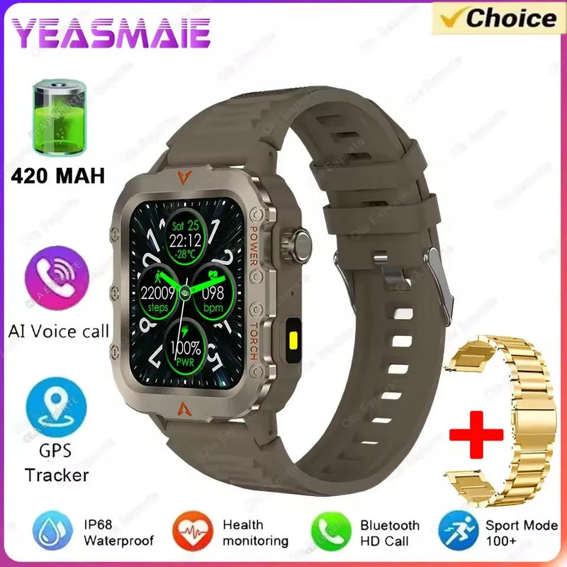 ⌚TitanForce GPS™ 2025 – Montre Intelligente Militaire Étanche, Sport & Santé | Homme Aventure & Performance