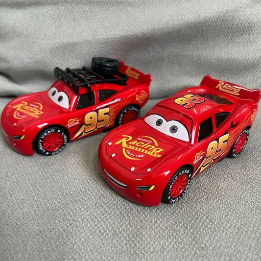 Voiture en alliage Disney Cars Lightning McQueen, modèle original, lumière 3D, musique, traction, Flash McQueen, jouet cadeau pour enfants
