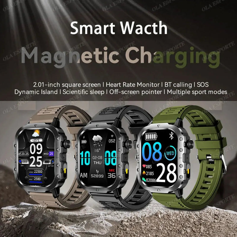 ⌚TitanForce GPS™ 2025 – Montre Intelligente Militaire Étanche, Sport & Santé | Homme Aventure & Performance