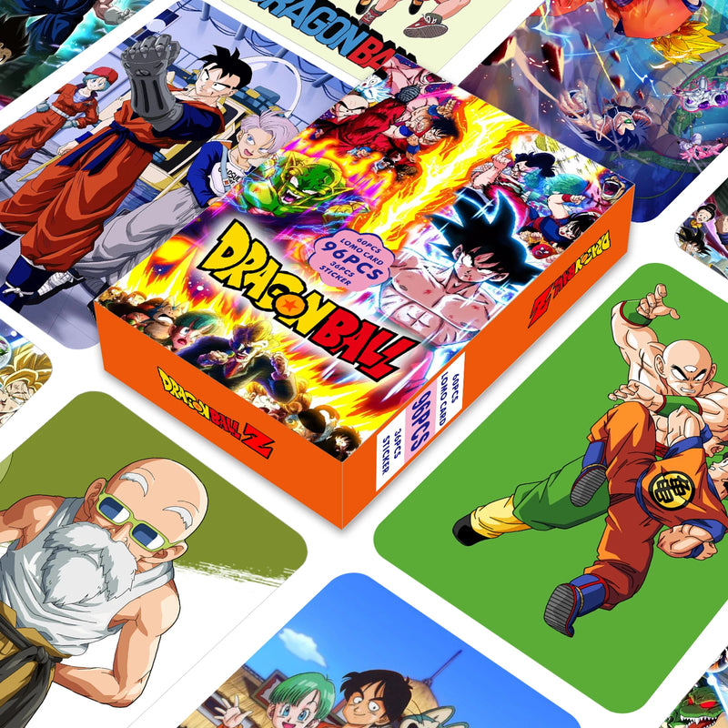Cartes Lomo de l'anime japonais Demon Slayer One Piece, 1 paquet de 96 pièces, jeux de cartes avec cartes postales et messages, cadeau pour les fans, collection de jeux et jouets