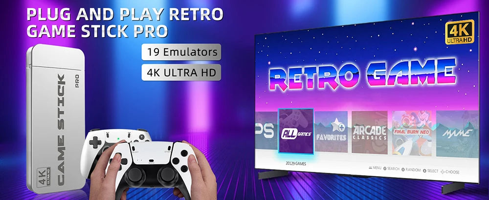 🎮🔥Clé de Jeu TV M15 4K – 30000 Jeux Rétro dans Votre Télécommande de Plaisir !