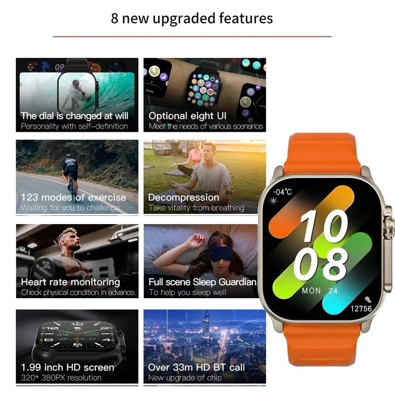 ⌚T900Ultra™ LAXASFIT – La Montre Connectée Nouvelle Génération pour un Quotidien Ultra Stylé et Ultra Connecté