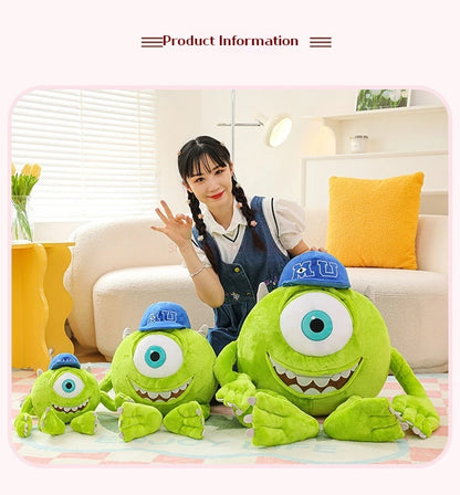 Peluche Mike Wazowski de Disney Monsters University, coussin décoratif pour canapé, décoration de chambre, cadeaux de Noël pour enfants