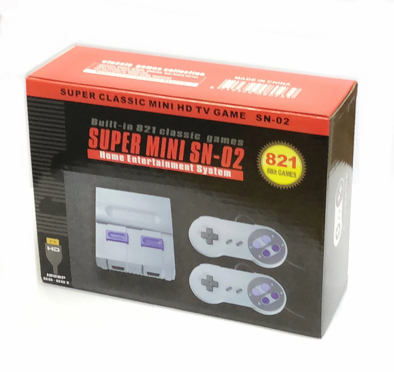 Console de jeu rétro HDMI Super Mini Système de jeu vidéo classique 821 jeux vidéo Plug and Play intégrés Convient pour un cadeau de Noël